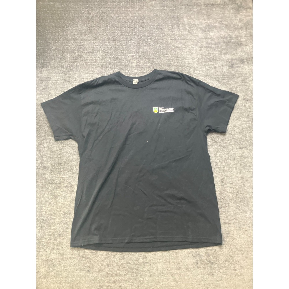 Gildan SUNY Brockport T-Shirt Mens XL Black Ultra Cotton Excellence MCC+BPT Logo